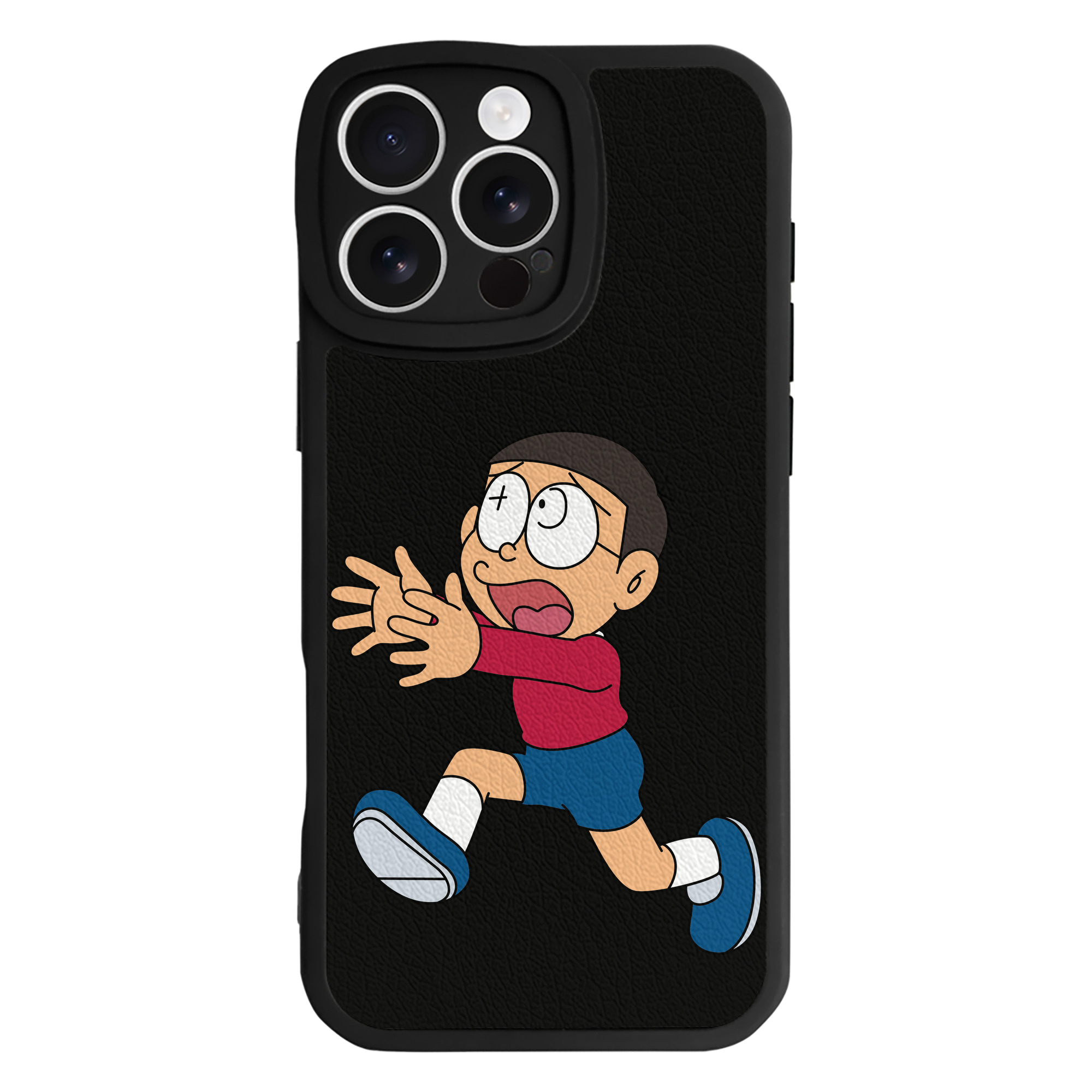（画像用） ドラえもん 野比 のび太 Doraemon Nobita Nobi 【iPhone 16シリーズ対応】シリコンスマホケース（レザー調） 材質：シリコン